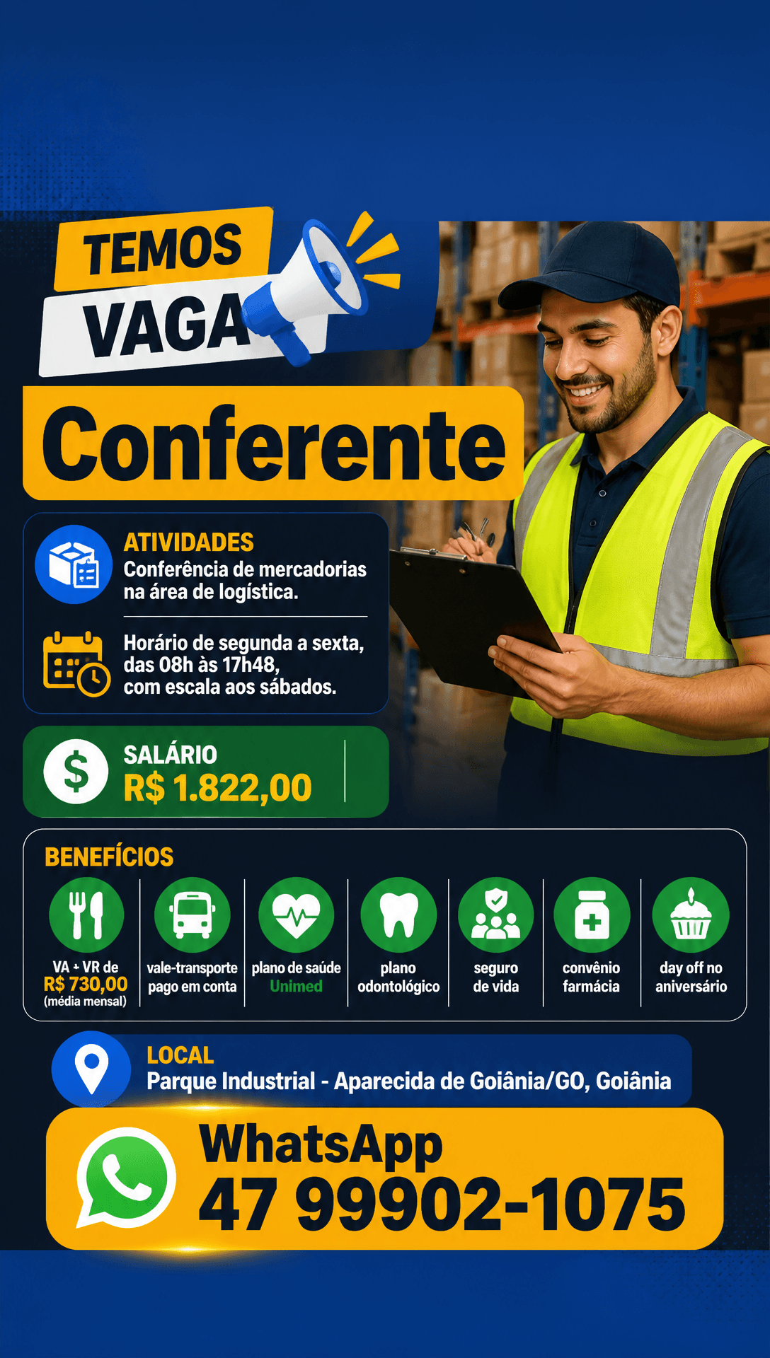 Arte da vaga de Conferente