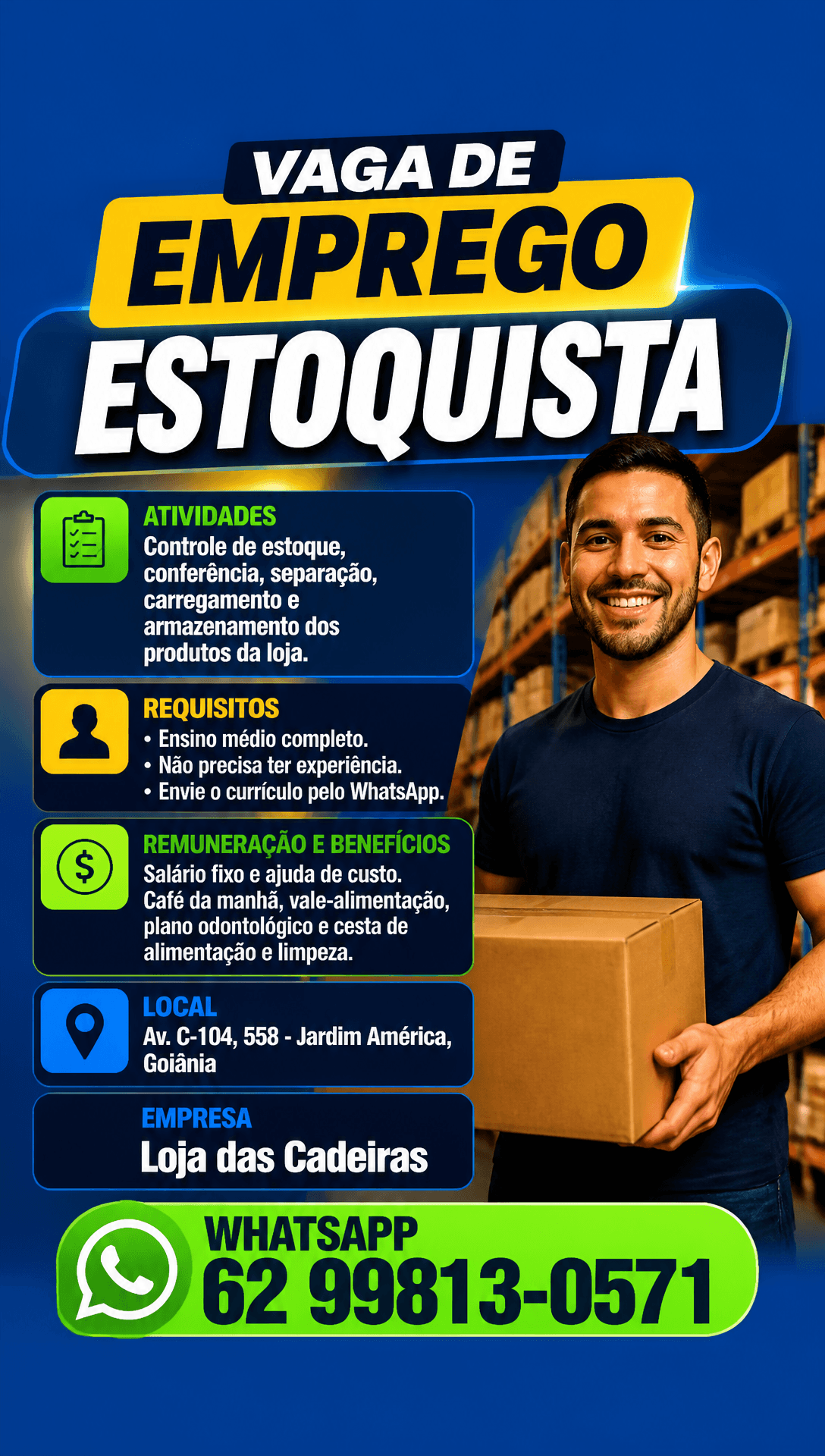 Arte da vaga de Estoquista