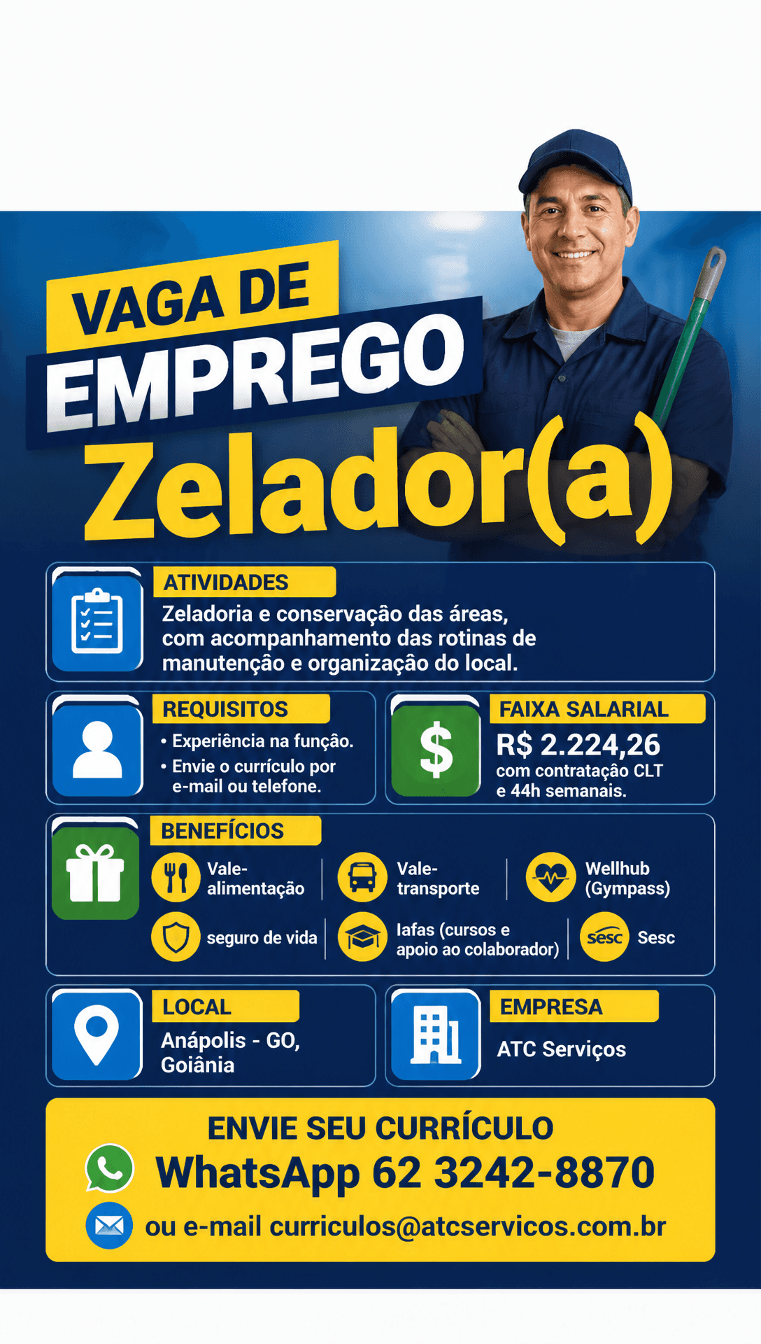 Arte da vaga de Zelador(a)
